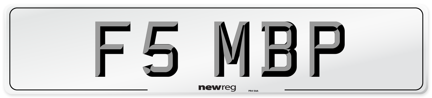 F5 MBP Number Plate from New Reg